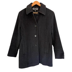 Marvin Richards Womens Wool Cashmere Coat XL Old Money Winter Classic Academia
